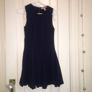 Navy fit and flare dress